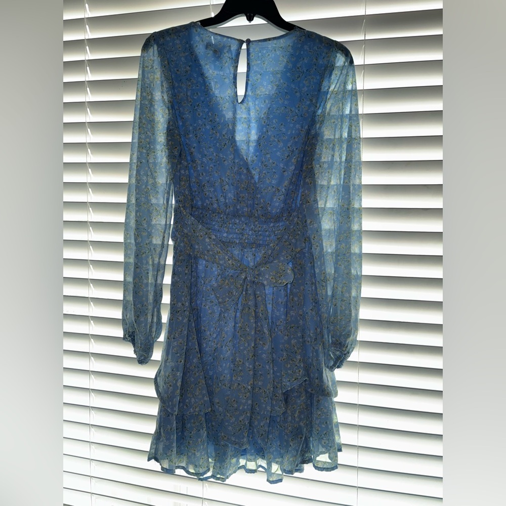 Japna Elegant Blue Floral Women's Dress size L
